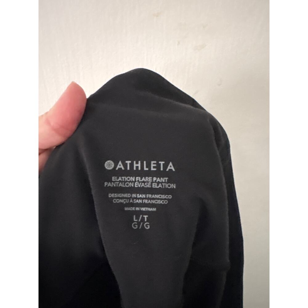 Athleta Elation Flare Pant Size Large Tall LT Black Style 981683 Yoga Workout - Picture 7 of 9